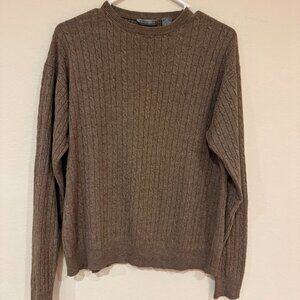 Vintage Cable Knit Tan Sweater Silk/Cashmere | CH Classics | Sz M Women's
